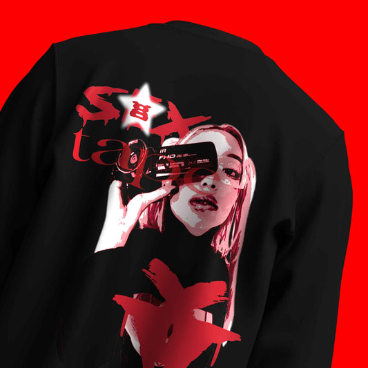 "SEX TAPE" UNISEX OVERSIZED SWEATSHIRT